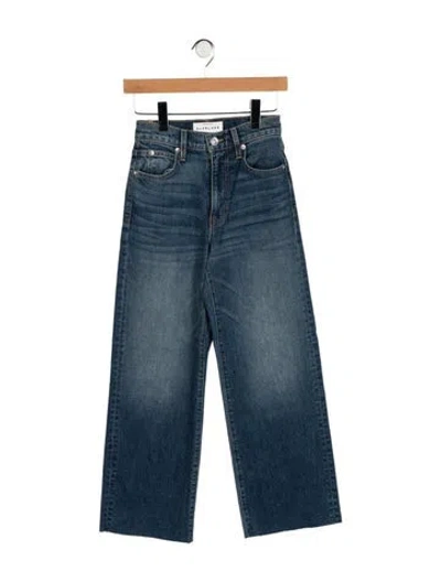 Pre-owned Slvrlake High-rise Wide Leg Jeans In Blue