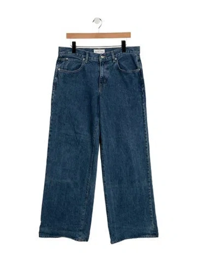 Pre-owned Slvrlake High-rise Wide Leg Jeans In Blue