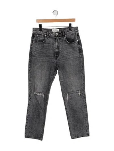 Pre-owned Slvrlake High-rise Wide Leg Jeans In Gray