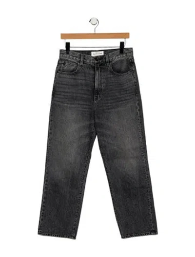 Pre-owned Slvrlake High-rise Wide Leg Jeans In Gray
