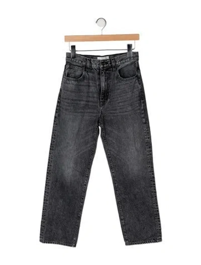 Pre-owned Slvrlake High-rise Wide Leg Jeans In Gray