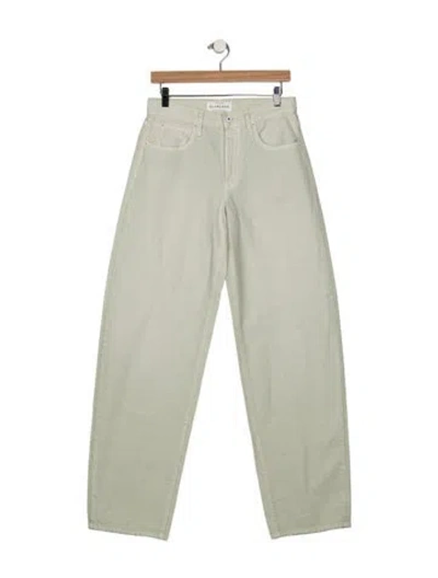 Pre-owned Slvrlake High-rise Wide Leg Jeans In Green