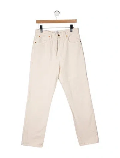 Pre-owned Slvrlake High-rise Wide Leg Jeans In Neutral