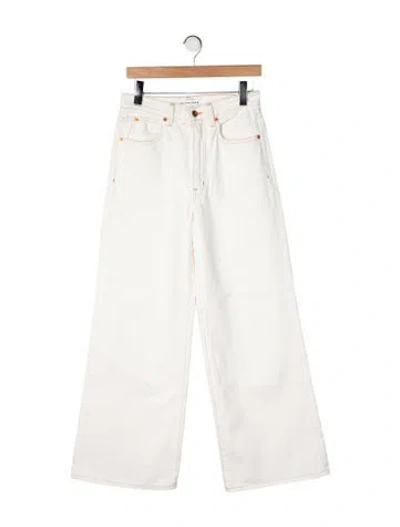 Pre-owned Slvrlake High-rise Wide Leg Jeans In Neutral