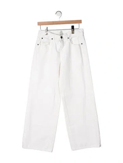Pre-owned Slvrlake High-rise Wide Leg Jeans In Neutrals