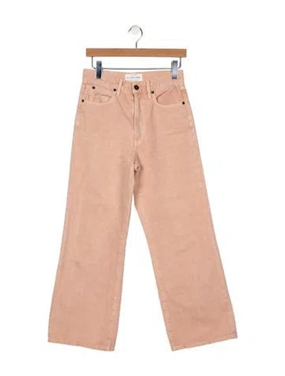 Pre-owned Slvrlake High-rise Wide Leg Jeans In Pink