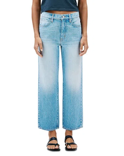 Slvrlake Hunter Mid Rise Straight Jeans In Two Hearts In Blue