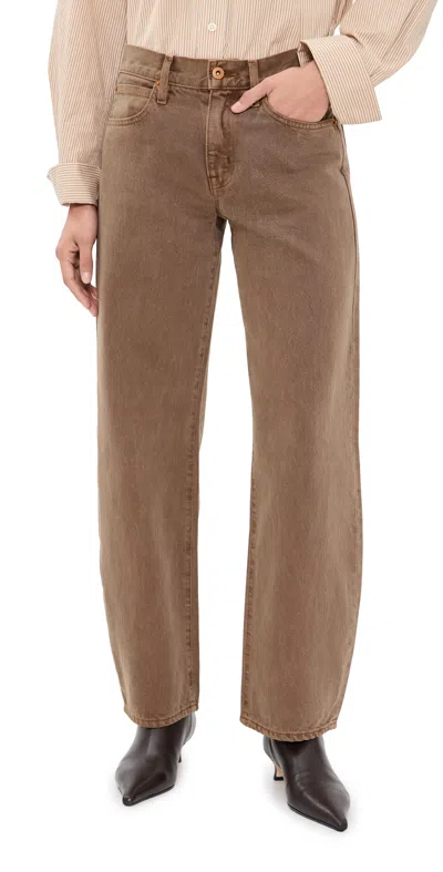 Slvrlake Jamie Curve Jeans Indio Sands In Brown
