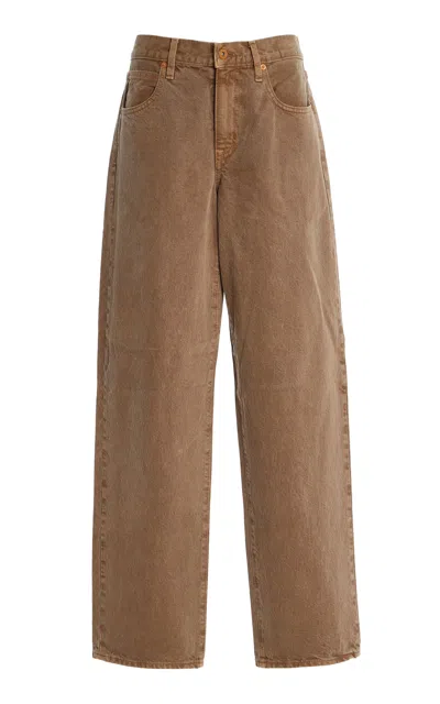 Slvrlake Jamie Rigid Mid-rise Curve Jeans In Brown