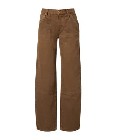 Slvrlake Jeans With Belt Loops In Brown