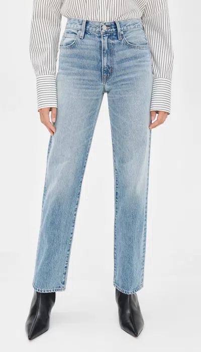 Slvrlake Kendra High Rise Straight Jean In Back To Zero In Blue