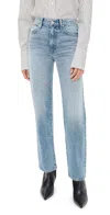 Slvrlake Kendra High Rise Straight Jeans Back To Zero In Blue