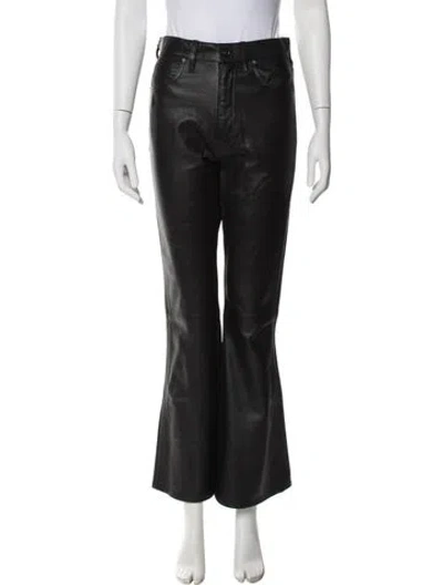 Pre-owned Slvrlake Lambskin Wide Leg Pants In Black