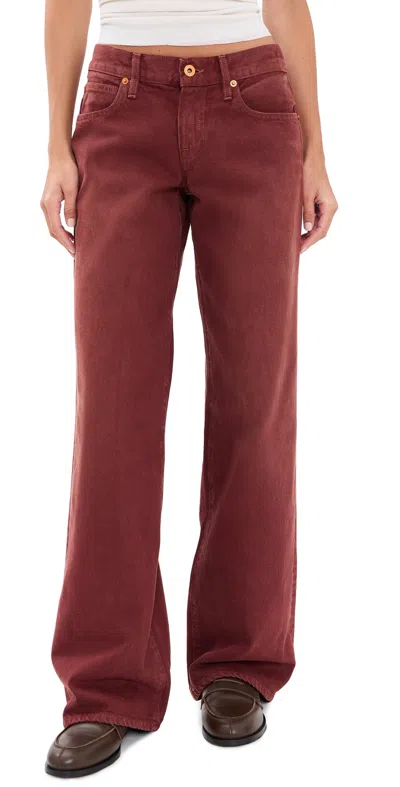 Slvrlake Belt-loop Jeans In Burgundy