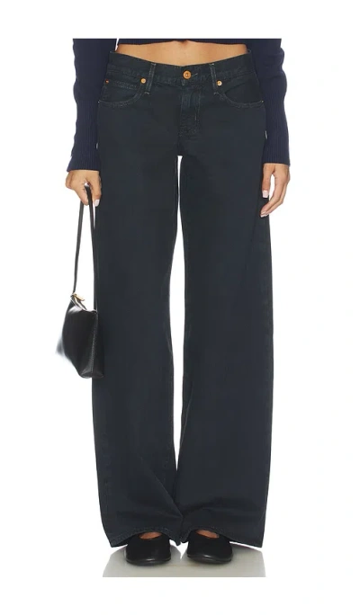 Slvrlake Lexi Low Rise Wide Leg Jeans In Black