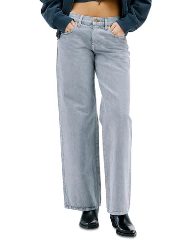 Slvrlake Lexi Low Rise Wide Leg Jeans In Shadow Grey In Blue