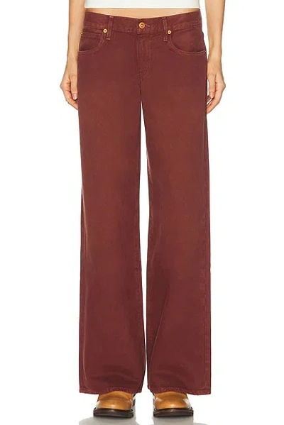 Slvrlake Lexi Wide Leg In Burgundy