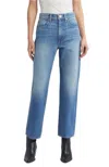 Slvrlake Grace High Waist Raw Hem Wide Leg Jeans In Multi