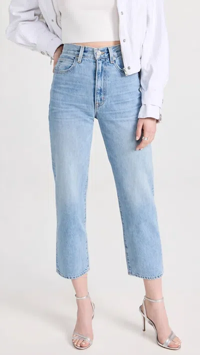 Slvrlake London Crop High Rise Jeans In Far From Home In Blue