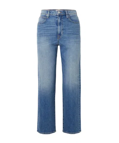 Slvrlake London Crop High-rise Straight-leg Jeans In Blue