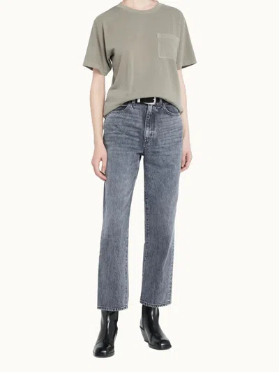 Slvrlake London Cropped High-rise Denim In Many Moons In Gray
