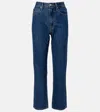 Slvrlake London Cropped High-rise Straight Jeans In Blue