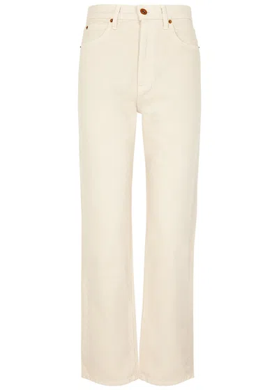 Slvrlake London Ecru Straight-leg Jeans In Off White