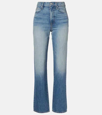 Slvrlake London Faded Straight Jeans In Blue
