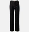 Slvrlake London High-rise Straight Jeans In Black