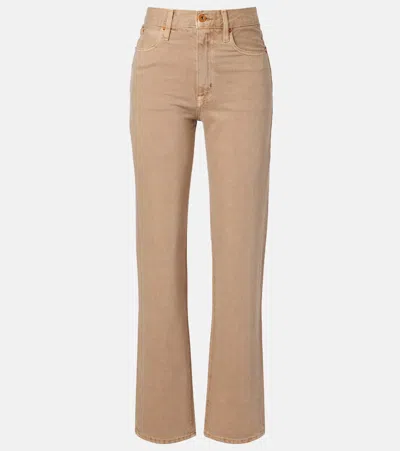 Slvrlake London High-rise Straight Jeans In Brown