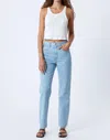 Slvrlake London High Rise Straight Jeans In Clear Skies In Multi