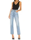 Slvrlake London High Waist Straight Leg Jeans In Blue