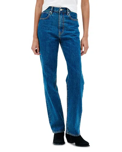 Slvrlake London High Rise Straight Jeans In La Woman In Blue