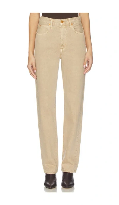 Slvrlake London High Rise Straight Leg Jeans In Brown