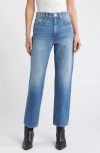 Slvrlake Grace High Waist Raw Hem Wide Leg Jeans In Ever After
