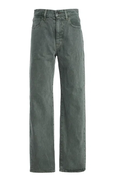 Slvrlake London Rigid High-rise Straight-leg Jeans In Green