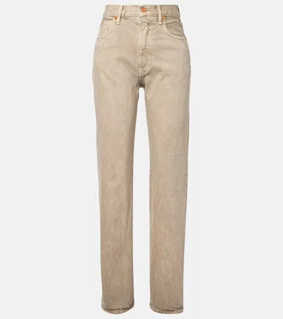 Slvrlake London Straight Jeans In Neutral