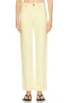 Slvrlake Grace High Waist Organic Cotton Denim Wide Leg Jeans In Neutral