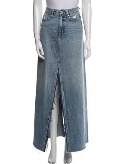 Pre-owned Slvrlake Long Skirt In Blue