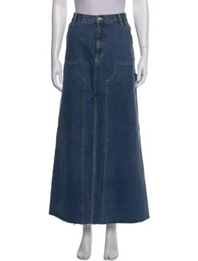 Pre-owned Slvrlake Long Skirt In Blue