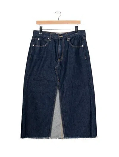 Pre-owned Slvrlake Long Skirt In Blue