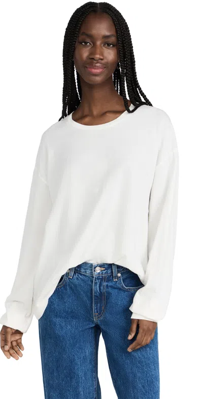 Slvrlake Long Sleeve Skate Tee In Natural Wh