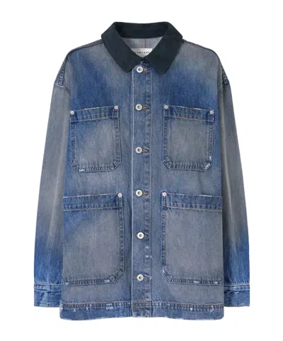 Slvrlake Long-sleeved Denim Jacket In Medium Denim Blue