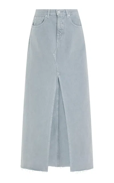 Slvrlake Low-rise Denim Maxi Skirt In Grey