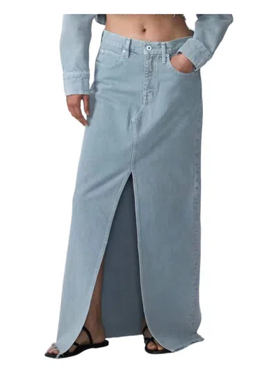Slvrlake Low Rise Maxi Skirt In Dove In Blue