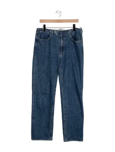 Pre-owned Slvrlake Low-rise Wide Leg Jeans In Blue