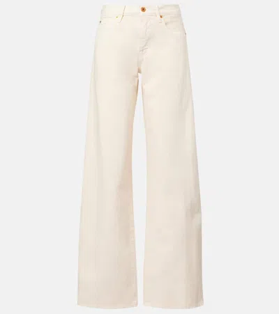 Slvrlake Mica High-rise Denim Wide-leg Jeans In Neutral