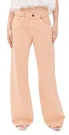 Slvrlake Mica Low Rise Relaxed Wide Leg Jeans In Desert Rose In Pink