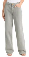 Slvrlake Grace Hem Rigid High-rise Wide-leg Jeans In Forest Green