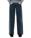 Slvrlake Mica Low Rise Relaxed Wide Jeans In No Mans Land In Blue